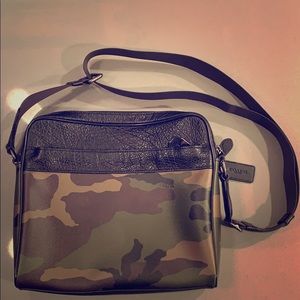 Coach Charles Camo Dark Green Multi Bag